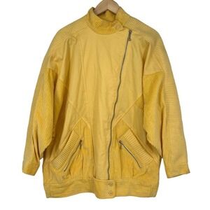 Vintage 80’s Together! Jacket Terry Cloth Canvas Yellow Large‎ 12-14